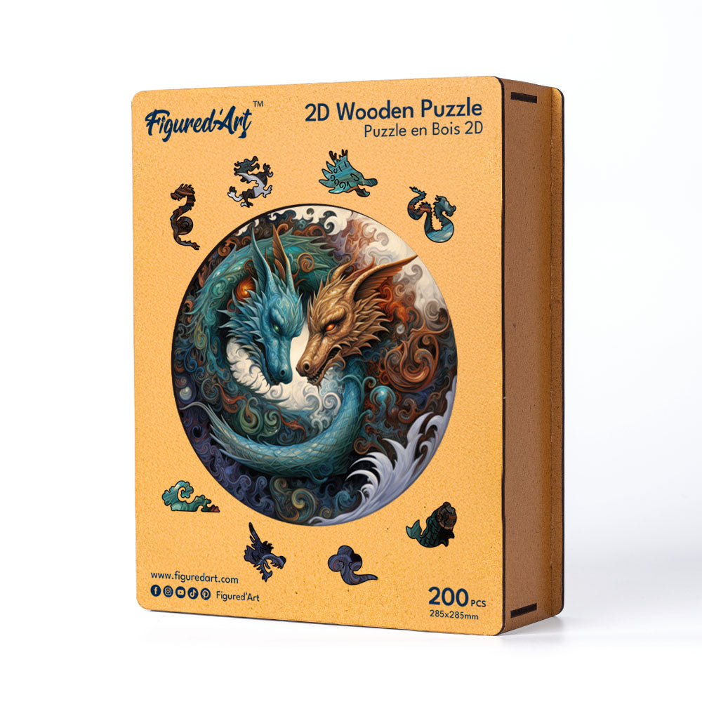 Puzzle en bois de 500 pièces en forme de dragon coloré - Activité stimulante et amusante - Puzzles intéressants et chauds pour adultes - Décoration d'intérieur moderne - Cadeau idéal (52,1 x Puzzle en bois de 500 pièces en forme de dragon coloré - Activité stimulante et amusante - Puzzles intéressants et chauds pour adultes - Décoration d'intérieur moderne - Cadeau idéal (52,1 x