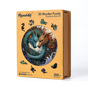 Puzzle en Bois Adulte - Duo de Dragons