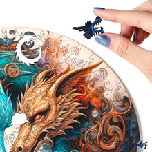 Charger l&#39;image dans la galerie, Puzzle en Bois Adulte - Duo de Dragons