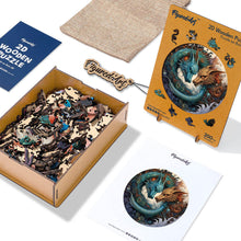 Charger l&#39;image dans la galerie, Puzzle en Bois Adulte - Duo de Dragons