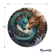 Charger l&#39;image dans la galerie, Puzzle en Bois Adulte - Duo de Dragons