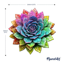 Charger l&#39;image dans la galerie, Puzzle en Bois Adulte - Plante succulente arc-en-ciel