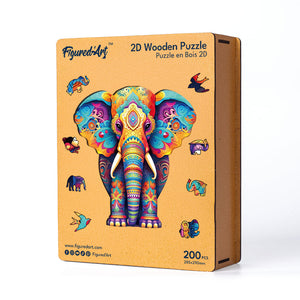 Puzzle en Bois Adulte - Éléphant majestueux