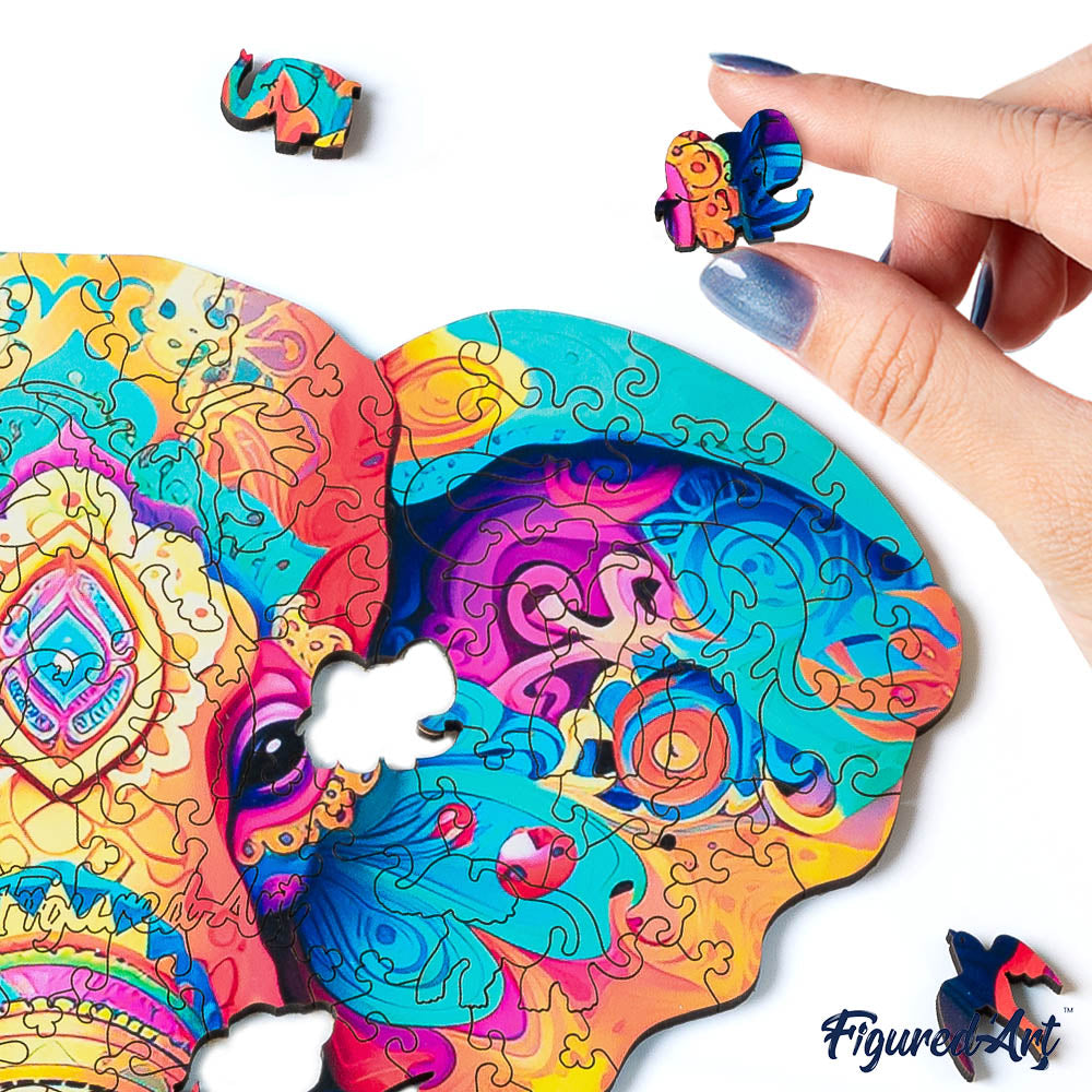 Éléphant Puzzle 500 Pièces Puzzle En Bois Diy Jeu D'Intelligence De L Éléphant Puzzle 500 Pièces Puzzle En Bois Diy Jeu D'Intelligence De L