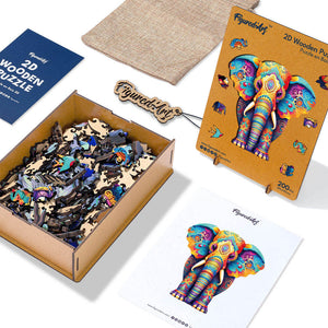 Puzzle en Bois Adulte - Éléphant majestueux