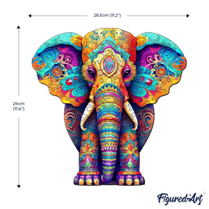 Puzzle en Bois Adulte - Éléphant majestueux