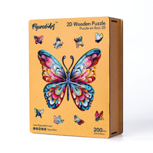 Charger l&#39;image dans la galerie, Puzzle en Bois Adulte - Papillon arc-en-ciel magnifique