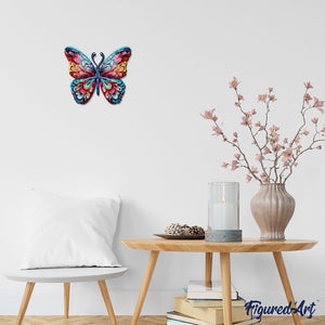 Puzzle en Bois Adulte - Papillon arc-en-ciel magnifique