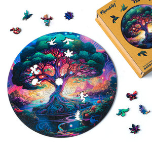 Puzzle en Bois Adulte - Arbre mystique