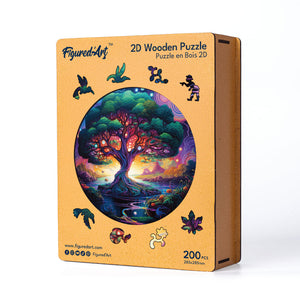 Puzzle en Bois Adulte - Arbre mystique