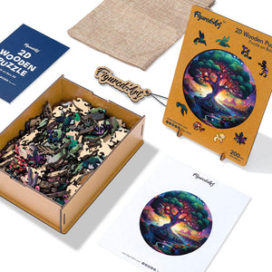 Puzzle en Bois Adulte - Arbre mystique