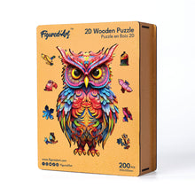 Charger l&#39;image dans la galerie, Puzzle en Bois Adulte - Chouette radieuse