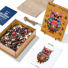 Charger l&#39;image dans la galerie, Puzzle en Bois Adulte - Chouette radieuse