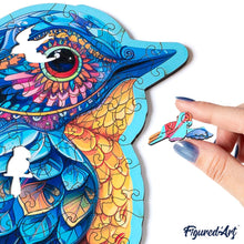 Charger l&#39;image dans la galerie, Puzzle en Bois Adulte - Oiseau bleu sur la Branche