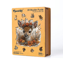 Charger l&#39;image dans la galerie, Puzzle en Bois Adulte - Faon et Fleurs