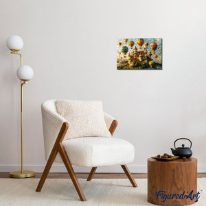 Puzzle en Bois Adulte - Château et Montgolfières