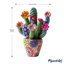 Charger l&#39;image dans la galerie, Puzzle en Bois Adulte - Cactus fleuri en Pot