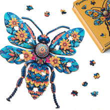 Charger l&#39;image dans la galerie, Puzzle en Bois Adulte - Abeille florale