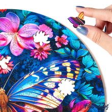 Charger l&#39;image dans la galerie, Puzzle en Bois Adulte - Papillon et fleurs