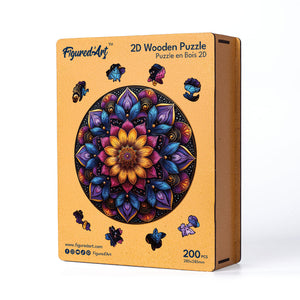 Puzzle en Bois Adulte - Mandala coloré