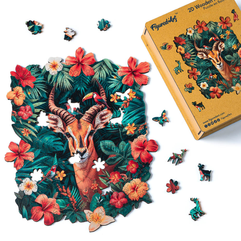 Puzzle Bois Adultes 109 Pièces - Formes Uniques, 14+ Ans, Coffret Cadeau Bois (20x20 Cm) - Détente Et Stimulation Cérébrale - 4