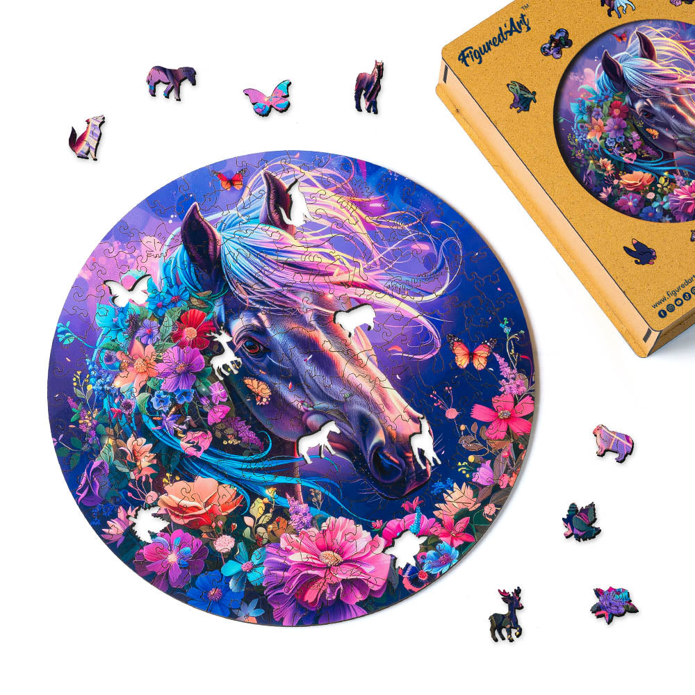 Puzzle en Bois Adulte - Cheval mystique
