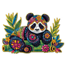 Charger l&#39;image dans la galerie, Puzzle en Bois Adulte - Panda floral