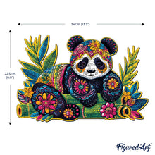 Charger l&#39;image dans la galerie, Puzzle en Bois Adulte - Panda floral