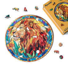 Charger l&#39;image dans la galerie, Puzzle en Bois Adulte - Lion Vitrail