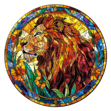 Charger l&#39;image dans la galerie, Puzzle en Bois Adulte - Lion Vitrail