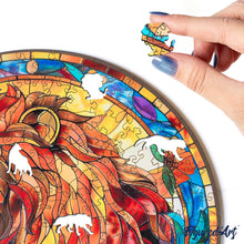 Charger l&#39;image dans la galerie, Puzzle en Bois Adulte - Lion Vitrail