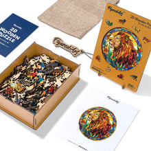 Charger l&#39;image dans la galerie, Puzzle en Bois Adulte - Lion Vitrail