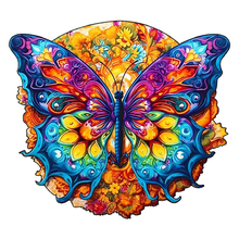 Charger l&#39;image dans la galerie, Puzzle 2D en Bois - Papillon Kaléidoscope