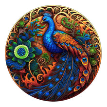 Charger l&#39;image dans la galerie, Puzzle 2D en Bois - Fleur de paon
