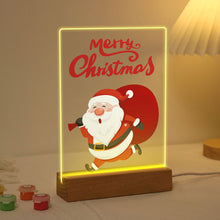 Charger l&#39;image dans la galerie, Peinture par numéros - Support en bois avec Lumière LED 15x20cm - Père Noël 07