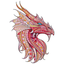 Charger l&#39;image dans la galerie, Puzzle 2D en Bois - Dragon Rose