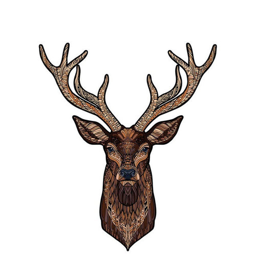 Puzzle 2D en Bois - Buste de cerf