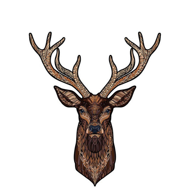 Puzzle 2D en Bois - Buste de cerf