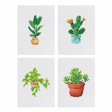 Charger l&#39;image dans la galerie, Mini Diamond Painting 15x20cm (4 pièces) - Joyaux du Jardin : Mini Succulente