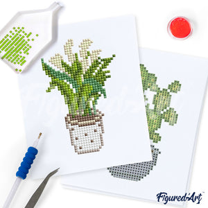 Mini Série Diamond Painting - Plantes