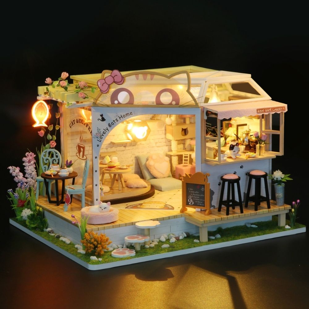Maison Miniature Jardin du Café du Chat
