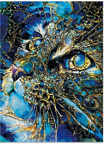 Puzzle 2D en Bois - Regard de Chat