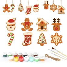 Charger l&#39;image dans la galerie, Décorations de Noël Peinture par Numéros - Kit Pain d’épices de fête