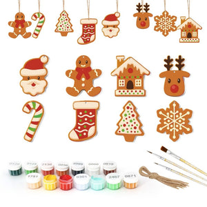 Décorations de Noël Peinture par Numéros - Kit Pain d’épices de fête