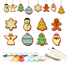 Charger l&#39;image dans la galerie, Décorations de Noël Peinture par Numéros - Kit Bonhomme de neige Ange Sapin