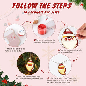 Décorations de Noël Peinture par Numéros - Kit Bonhomme de neige Ange Sapin