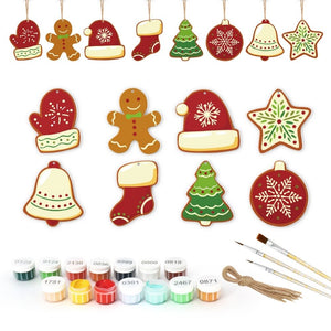 Décorations de Noël Peinture par Numéros - Kit Moufles et Chapeaux d’hiver