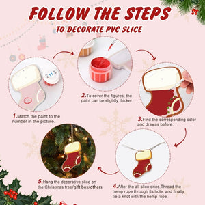 Décorations de Noël Peinture par Numéros - Kit Moufles et Chapeaux d’hiver