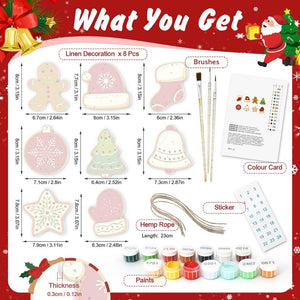 Décorations de Noël Peinture par Numéros - Kit Moufles et Chapeaux d’hiver