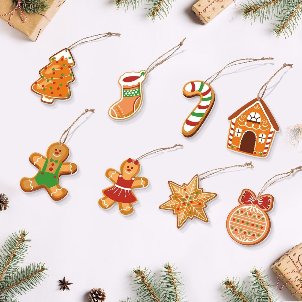 Décorations de Noël Peinture par Numéros - Kit Sucre d’orge et Pain d’épices Figured'Art